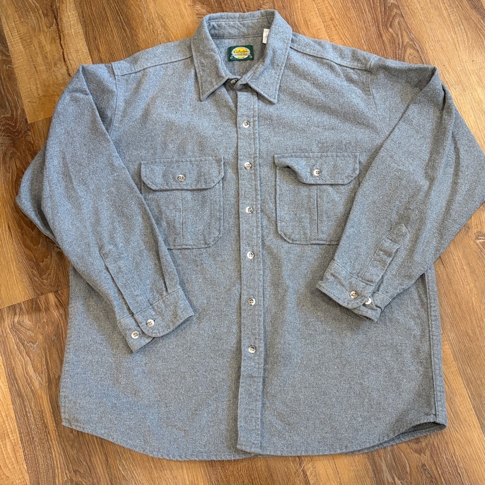 Cabela’s Men’s Chamois Gray Heavy Weight Outdoors Shirt (Size: XL)(EUC)